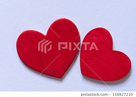 Red heart symbol on a white background Red heart symbol on a white background 138927210