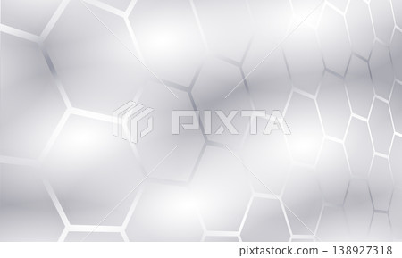 White hexagonal technology vector abstract background. 138927318