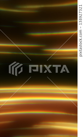 Abstract golden light streaks with soft blur and lens flare on dark background, cinematic glowing gradient lines for modern futuristic backdrop Abstract golden light streaks with soft blur and lens flare on dark background, cinematic glowing gradient lines for modern futuristic backdrop 138927321