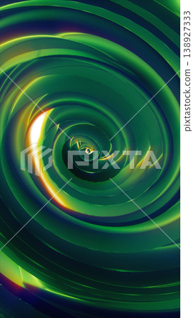 Abstract green spiral vortex with smooth gradients, creating a dynamic swirling motion that suggests energy, depth, and transformation Abstract green spiral vortex with smooth gradients, creating a dynamic swirling motion that suggests energy, depth, and transformation 138927333