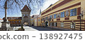 townhall and herotower in the village of Koeszeg 138927475