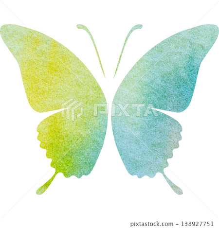 Beautiful watercolor butterfly icon image illustration 138927751
