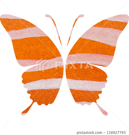 Beautiful watercolor butterfly icon image illustration 138927765