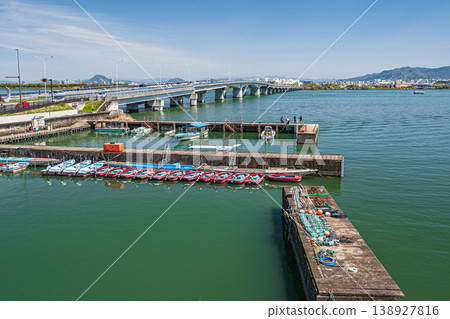 Omi Ohashi Bridge, Otsu City, Shiga Prefecture, Kusatsu City 138927816