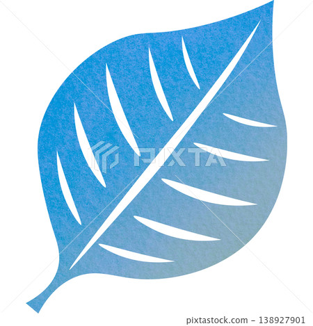 美麗的水彩葉子圖示圖像的插圖 138927901