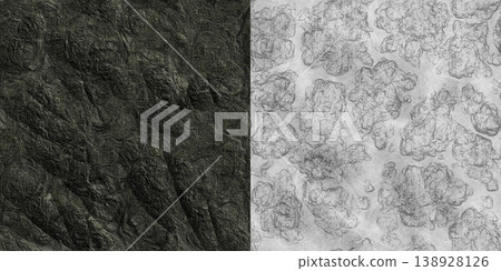 Natural seamless deep cave wall texture. Stone texture via an alpha channel. Natural seamless deep cave wall texture. Stone texture via an alpha channel. 138928126