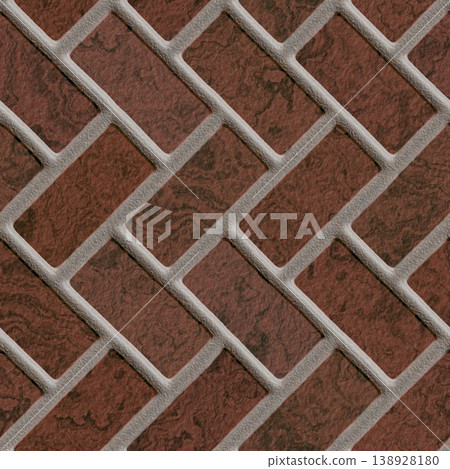 Seamless pattern of polished natural sandstone tiles stitched together with clay. 138928180