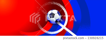 Soccer Banner Design with Dynamic Ball and Stadium Background Soccer Banner Design with Dynamic Ball and Stadium Background 138928215