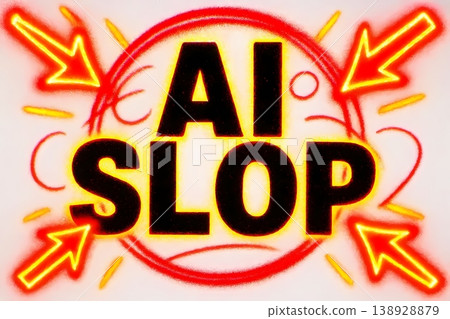 AI Slop Meme Typography Trend Internet Culture Anti AI Concept Design AI Slop Meme Typography Trend Internet Culture Anti AI Concept Design 138928879