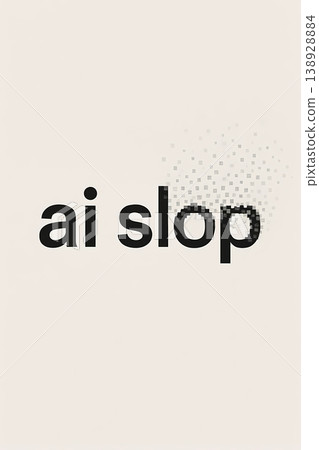 AI Slop Meme Typography Trend Internet Culture Anti AI Concept Design 138928884