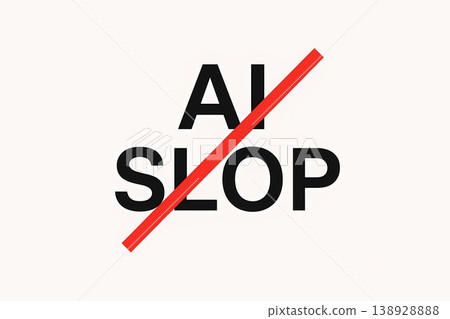 AI Slop Meme Typography Trend Internet Culture Anti AI Concept Design 138928888