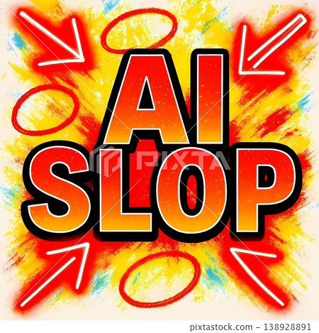AI Slop Meme Typography Trend Internet Culture Anti AI Concept Design 138928891