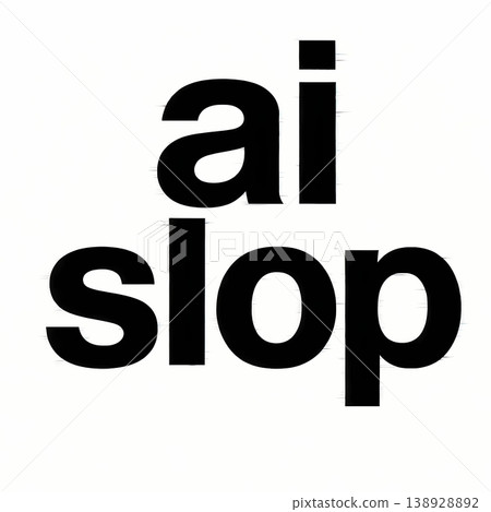 AI Slop Meme Typography Trend Internet Culture Anti AI Concept Design AI Slop Meme Typography Trend Internet Culture Anti AI Concept Design 138928892