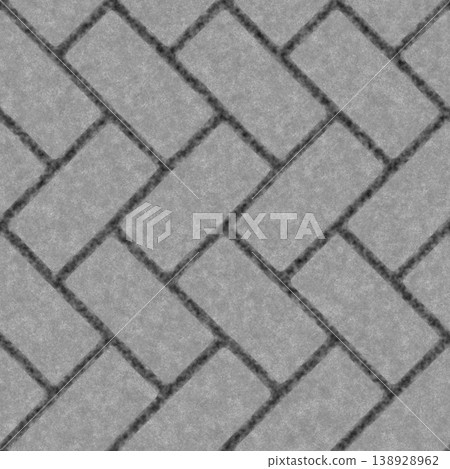 Seamless pattern of polished natural sandstone tiles stitched together with clay. 138928962