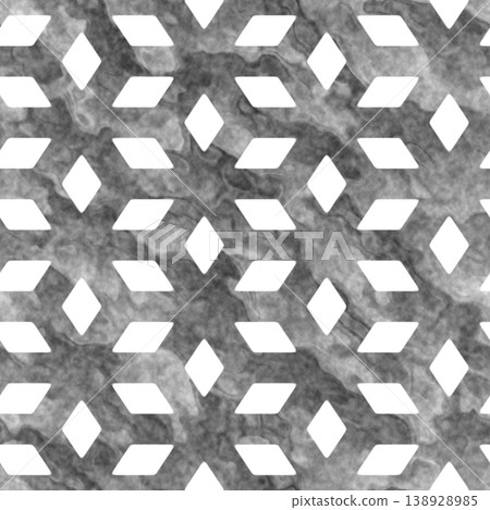 Seamless texture of weathered hardware grate forming diamond patterns. 138928985