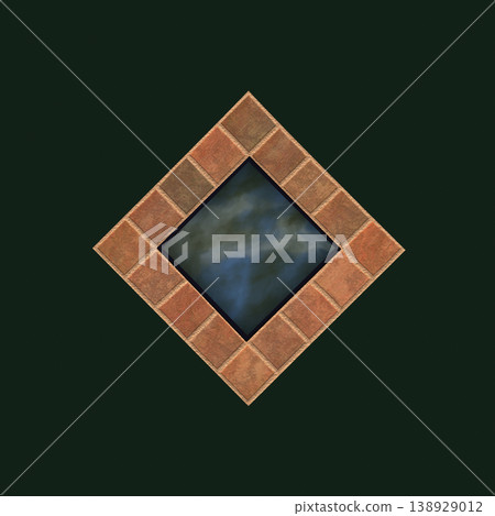 Polished marble tiles create old stone window. Seamless pattern. Polished marble tiles create old stone window. Seamless pattern. 138929012