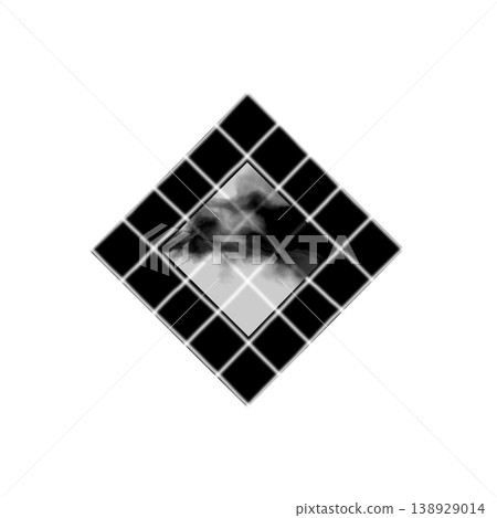 Polished marble tiles create old stone window. Seamless pattern. Polished marble tiles create old stone window. Seamless pattern. 138929014