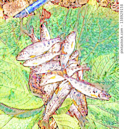 山邊魚的插圖 山邊魚的插圖 138929158