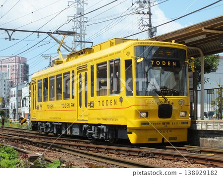 東京都交通局都電8500系列列車,車號8501(在荒川車輛段站拍攝) 東京都交通局都電8500系列列車,車號8501(在荒川車輛段站拍攝) 138929182
