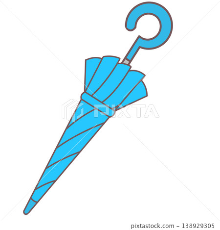 Light blue folding umbrella Light blue folding umbrella 138929305