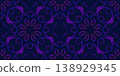 Dark blue purple ornament on dark blue background. 138929345