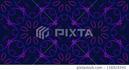 Dark blue purple ornament on dark blue background. Dark blue purple ornament on dark blue background. 138929345