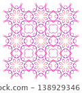Geometry square ornamental element red and purple 138929346
