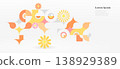 Geometric Abstract Circle Flower Retro Background 138929389