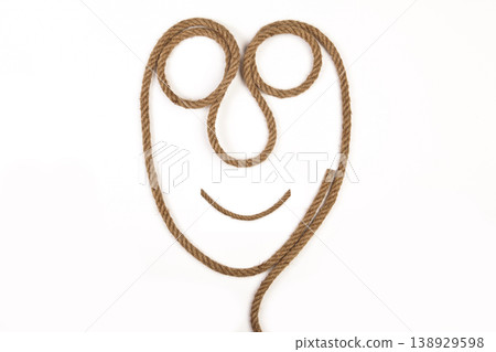 A rope against a white background A rope against a white background 138929598