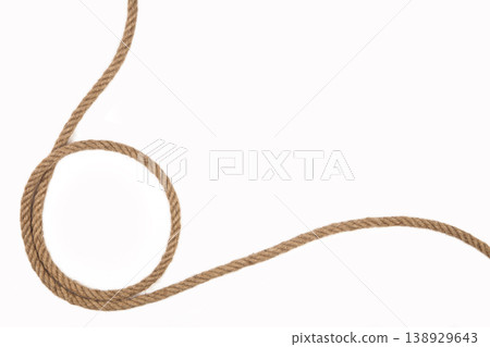 Rope against a white background Rope against a white background 138929643