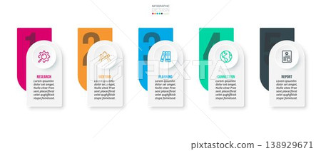 Template with step business infographic or option design. Template with step business infographic or option design. 138929671
