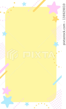 Colorful star pastel colored cute background frame Colorful star pastel colored cute background frame 138929810