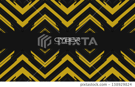 Black and yellow zigzag pattern with cyber text and abstract background, bold chevron geometry, highcontrast neon accents, textured metallic feel, dynamic symmetry suggesting motion, modern industrial Black and yellow zigzag pattern with cyber text and abstract background, bold chevron geometry, highcontrast neon accents, textured metallic feel, dynamic symmetry suggesting motion, modern industrial 138929824