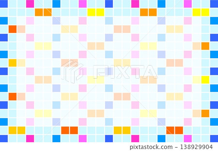 Geometric pattern frame, white space, grid pattern, square, blue Geometric pattern frame, white space, grid pattern, square, blue 138929904