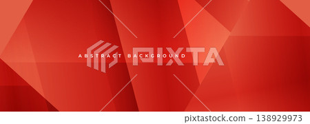 Crimson polygonal faceted surface with deep red geometry, abstract background offering layered depth and subtle highlights powerful backdrop for luxury packaging, cover art, and promotional banners. 138929973