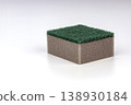 Dual-Sided Kitchen Sponge with Abrasive Green Scrubber Top and Soft Tan Foam Base 138930184
