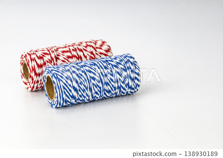 Colorful Red White and Blue Twisted Baker's Twine Rolls for Packaging and Craft Projects Colorful Red White and Blue Twisted Baker's Twine Rolls for Packaging and Craft Projects 138930189