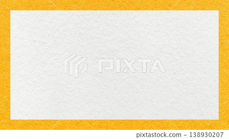 Textured white paper background with yellow border. Backdrop with gold frame and copy space for banner, presentation Textured white paper background with yellow border. Backdrop with gold frame and copy space for banner, presentation 138930207
