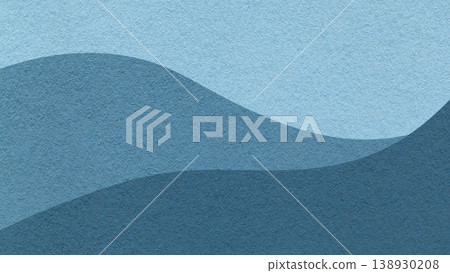 Abstract gradient light blue and steel blue texture paper background, wavy layers. Wave pattern with copy space for banner 138930208