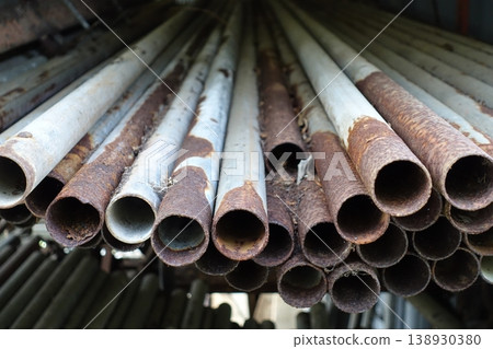 Old, rusty iron pipe Old, rusty iron pipe 138930380