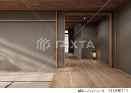 Mockup Gray colorwall on Empty room minimal with decoration, modern interior 3D illustration rendering Mockup Gray colorwall on Empty room minimal with decoration, modern interior 3D illustration rendering 138930444