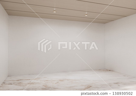 Empty room - Clean room ,Minimalist interior design, white wall on granite tiles floor. 3d rendering Empty room - Clean room ,Minimalist interior design, white wall on granite tiles floor. 3d rendering 138930502