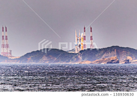 The moment of the H-III rocket launch from Tanegashima, Kagoshima. 138930630