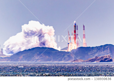 The launch of the H-III rocket, a symbol of Japan's space development. 138930636