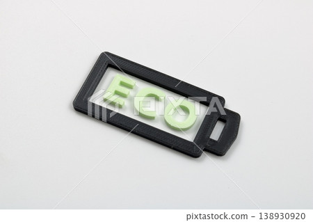 A battery model that embodies the concept of an eco-friendly lifestyle. 138930920