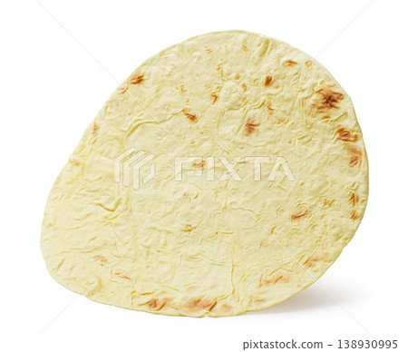 Round pita bread on a white background. Isolated Round pita bread on a white background. Isolated 138930995