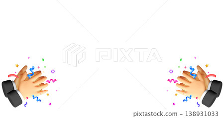 Clapping hands 3d concept. 138931033