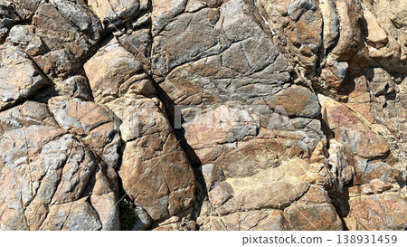 Honohoshi Coast, Amami Oshima: The rugged texture of the rock face sculpted by nature. Honohoshi Coast, Amami Oshima: The rugged texture of the rock face sculpted by nature. 138931459