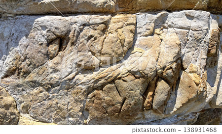 Honohoshi Coast, Amami Oshima: The rugged texture of the rock face sculpted by nature. Honohoshi Coast, Amami Oshima: The rugged texture of the rock face sculpted by nature. 138931468