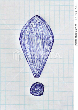 Stylized exclamation mark 138931580